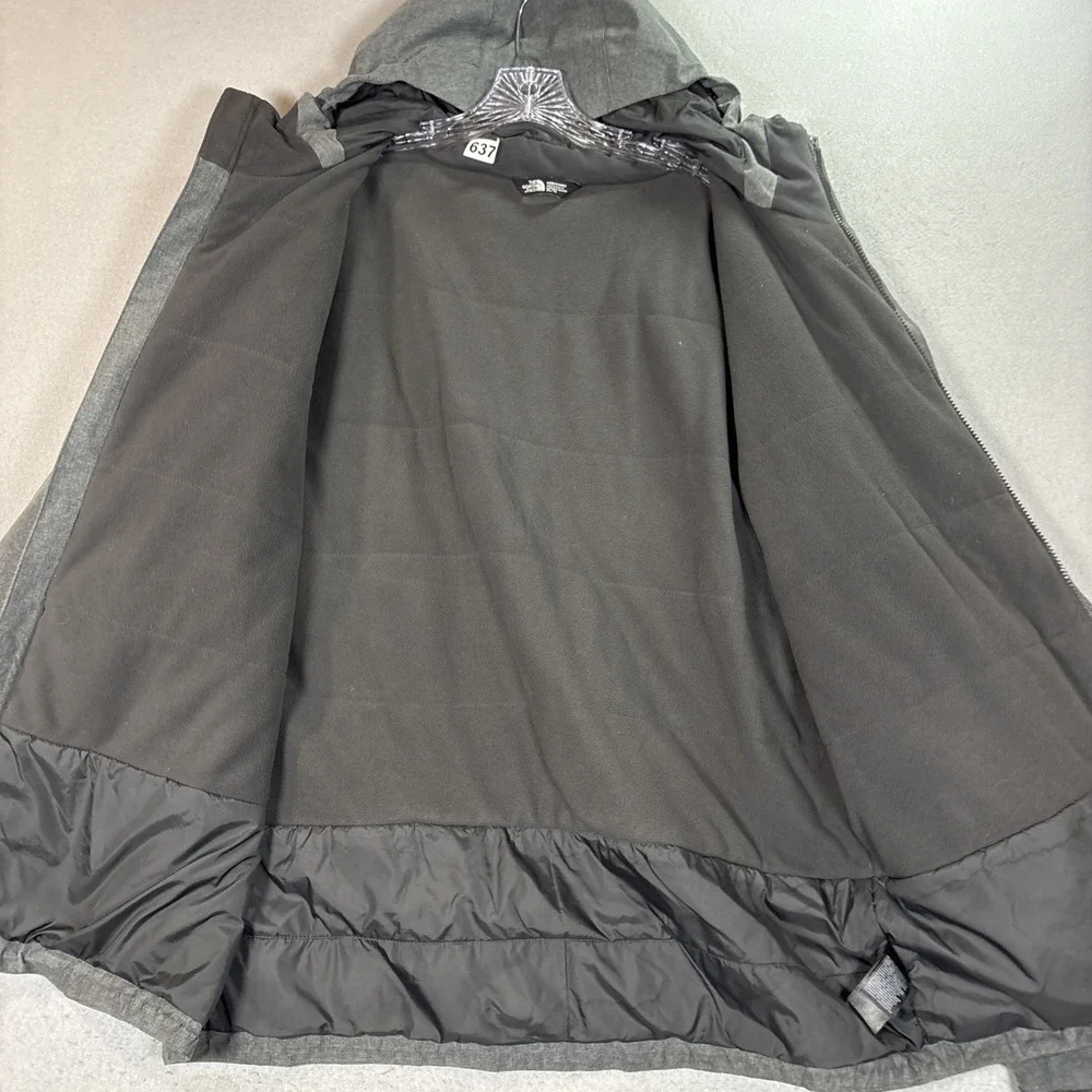 The North Face Inlux Dryvent Waterproof Hooded Insulated Winter Jacket, Grey, XL